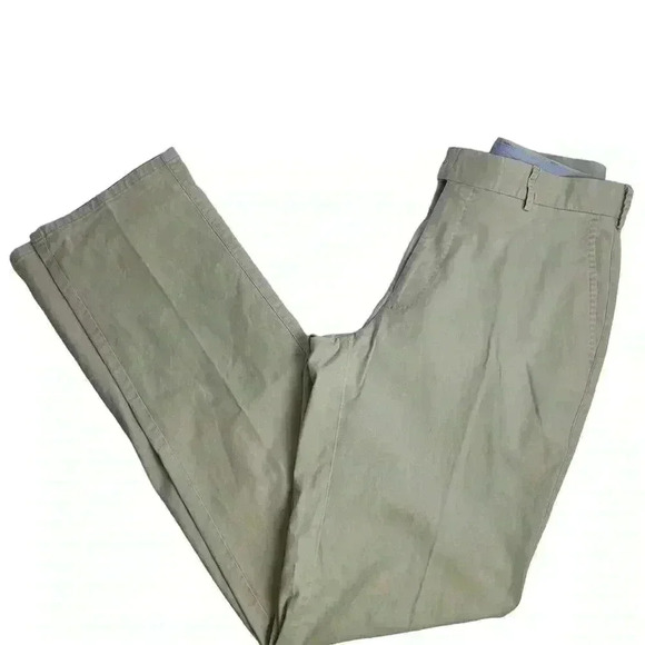 Peter Millar Men's Chino Pants Size 33 Beige Flat Front Straight Leg - Picture 1 of 9